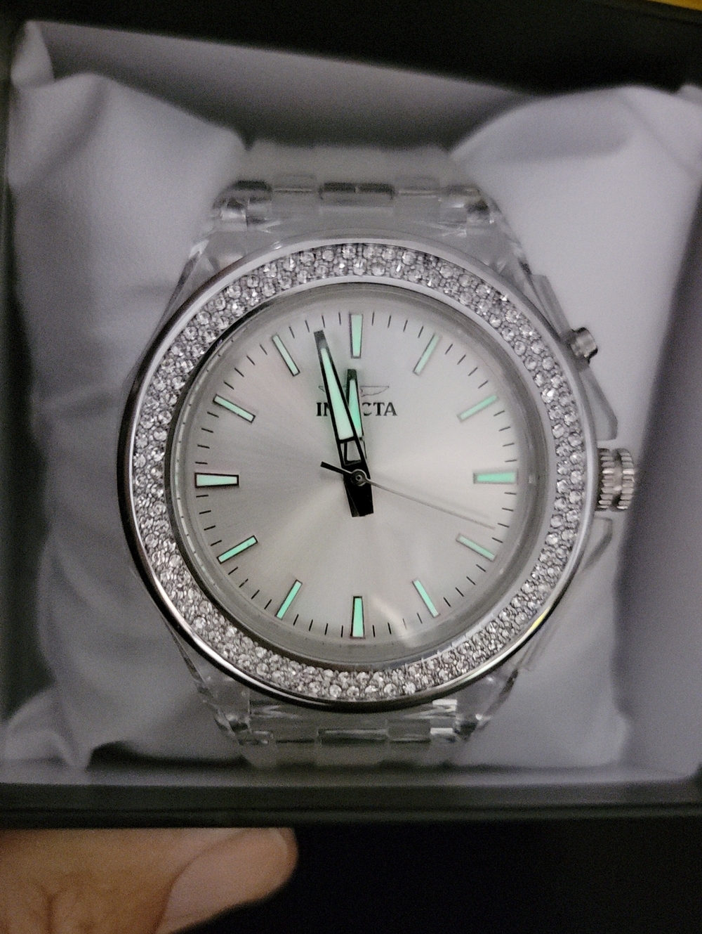 Invicta Celestial Light Up Ladys Watch 70306 Silver Rhinestone 45mm Unisex VIDEO - Picture 15 of 15